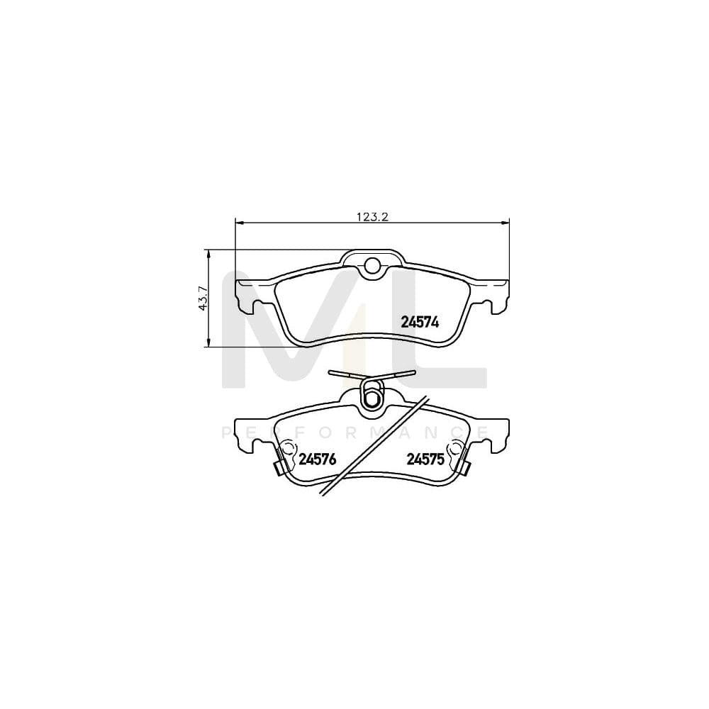 Hella 8DB 355 013-461 Brake Pad Set With Acoustic Wear Warning