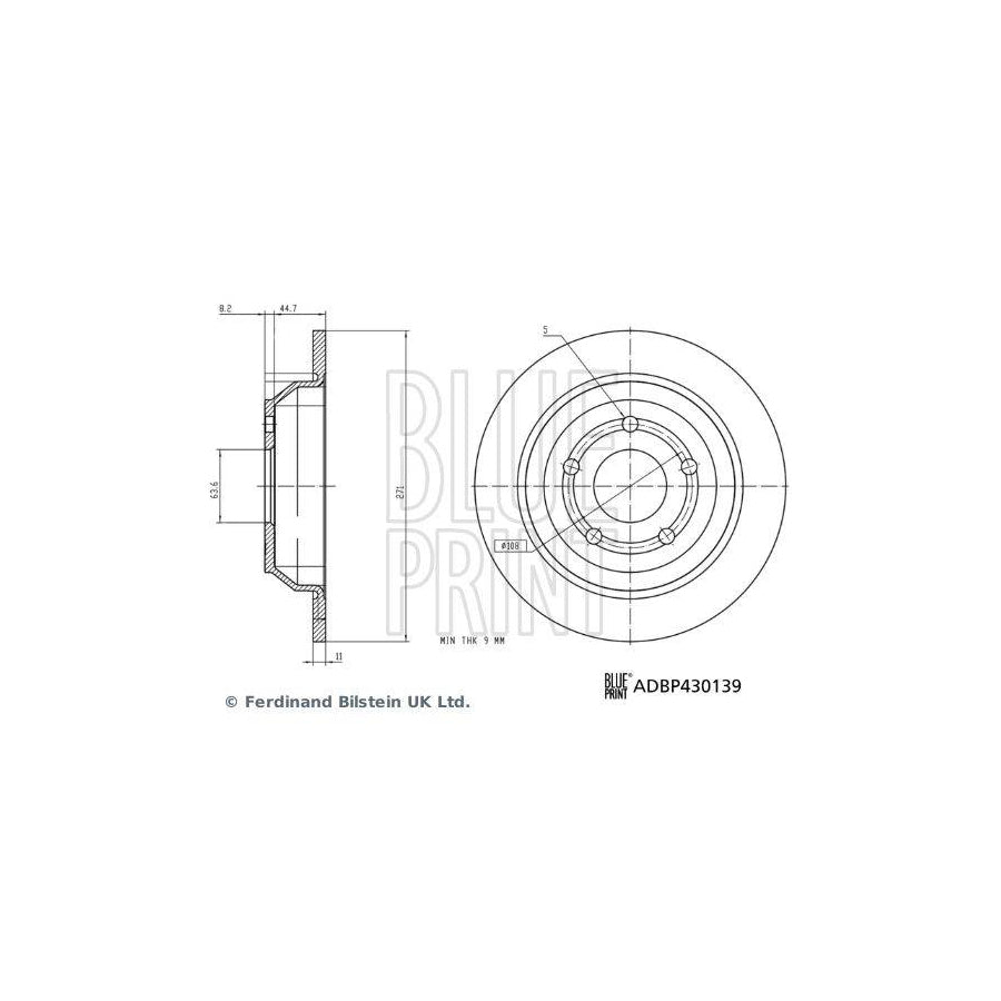 Blue Print Adbp430139 Brake Disc for Ford Puma Off-Road