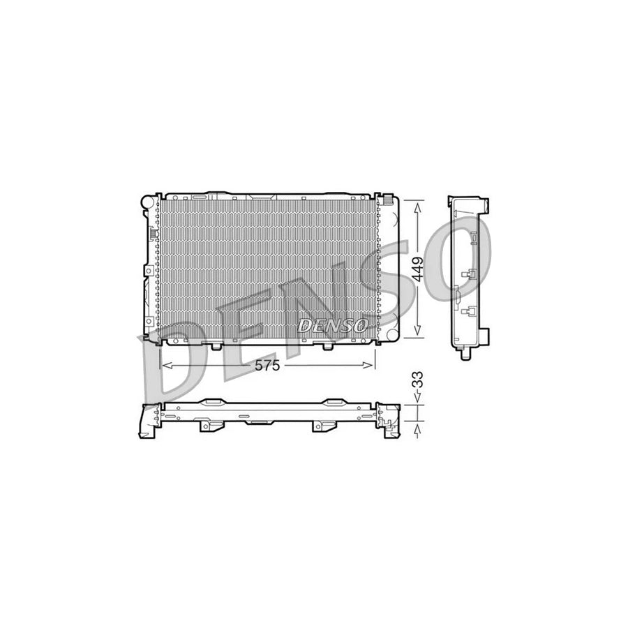 DENSO DRM17066 Engine Radiator Suitable for Mercedes-Benz 190 (W201)