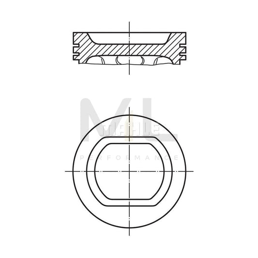 MAHLE ORIGINAL 008 80 00 Piston 84,0 mm, without cooling duct | ML Performance Car Parts