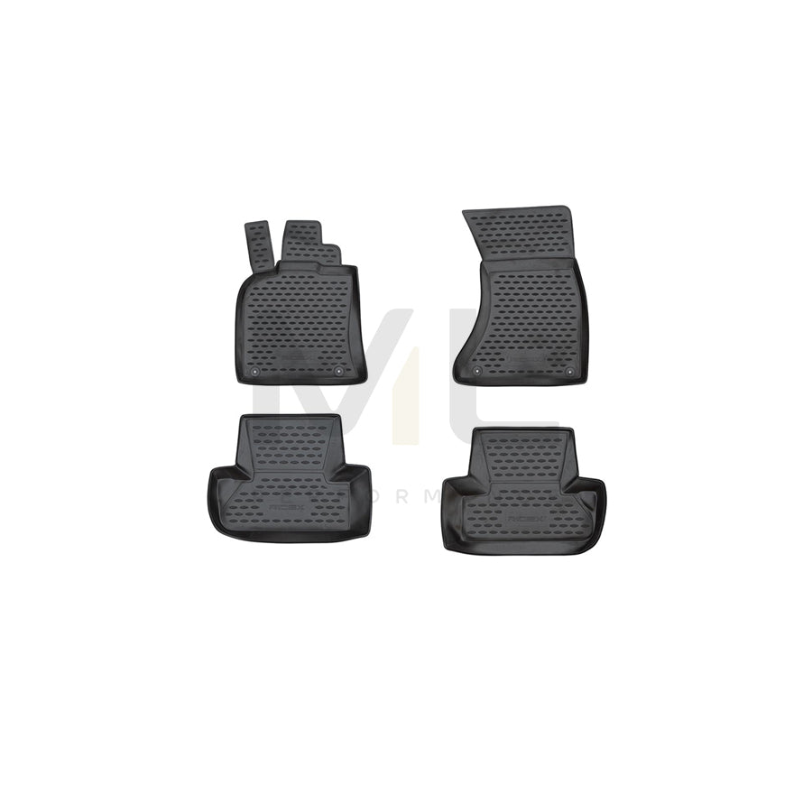 RIDEX Tailored 215A0753 Floor mat set for AUDI Q5 (8RB) Elastomer, Front and Rear, Quantity: 4, Black