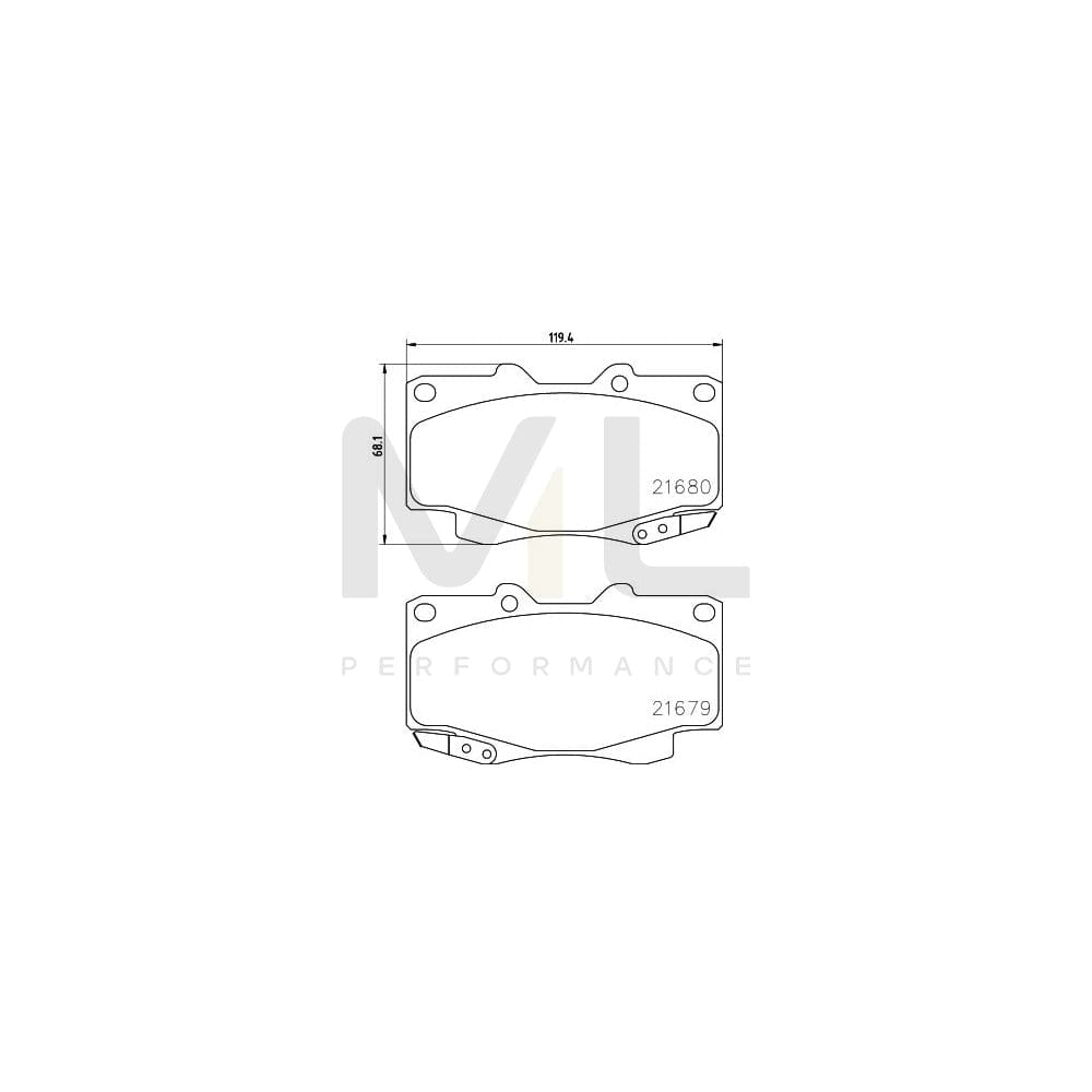 Hella 8DB 355 013-481 Brake Pad Set With Acoustic Wear Warning