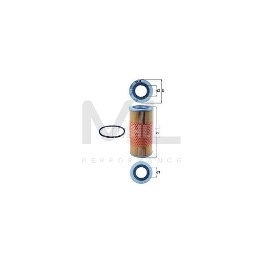 MAHLE ORIGINAL OX 50D Oil Filter for JAGUAR E-TYPE Filter Insert | ML Performance Car Parts