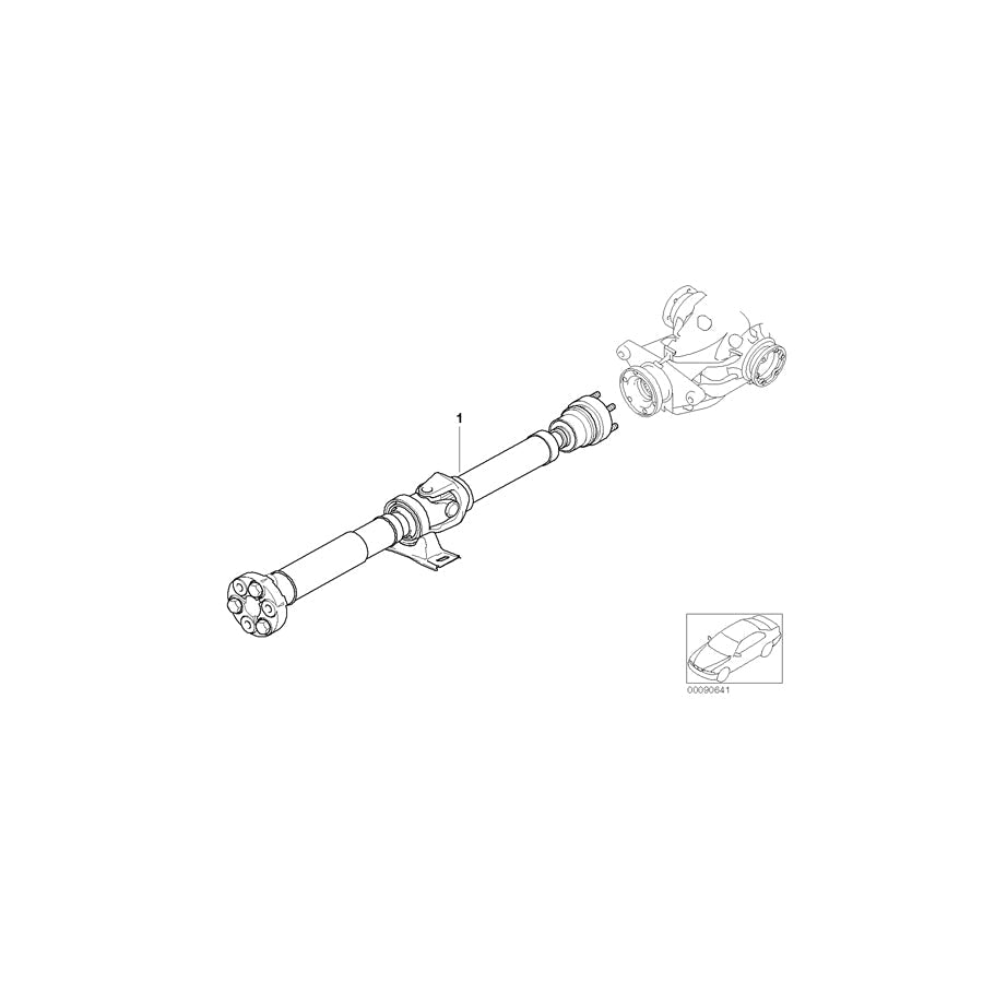 Genuine BMW 26107573577 E60 E61 Manual Drive Shaft Transmission L=1670mm (Inc. 520i, 525i & 530i) | ML Performance US Car Parts
