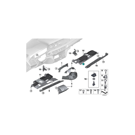 Genuine BMW 51458061430 Fold-Out Bin, Driver Side, Leather SCHWARZ (Inc. X5 M & X6 M) | ML Performance US Car Parts