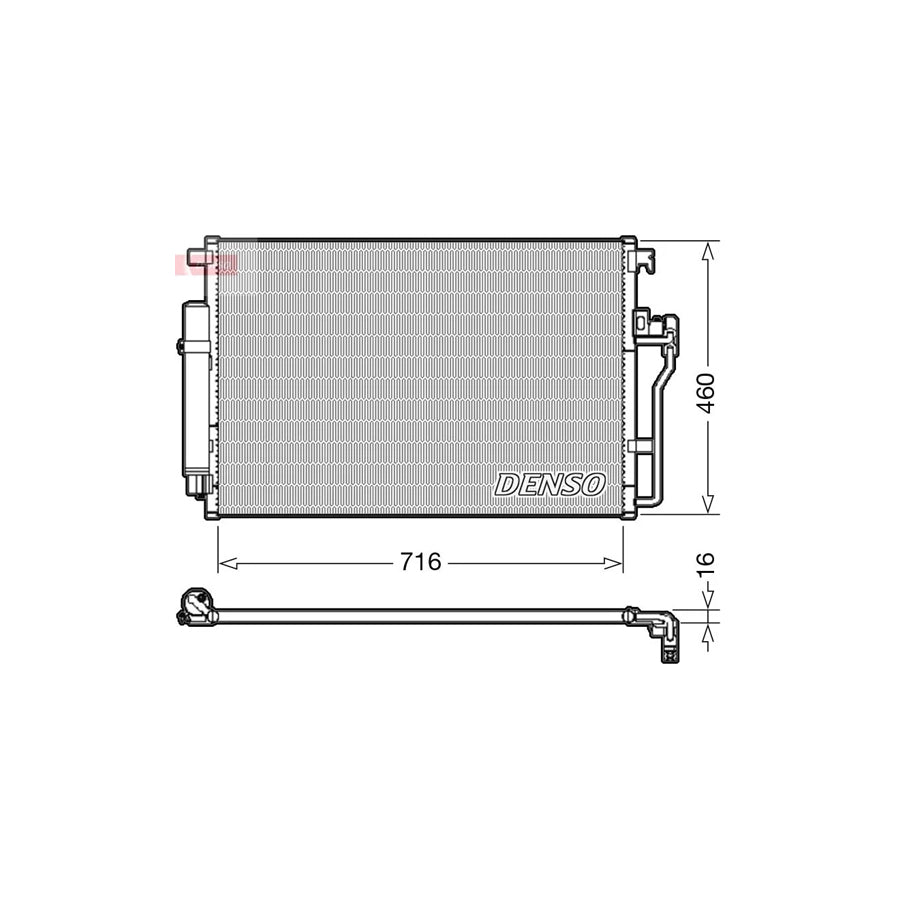 DENSO DCN17008 Air Conditioning Condenser