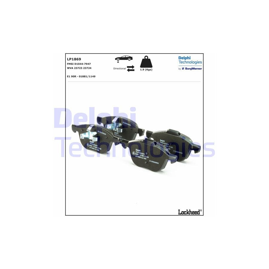 Delphi Lp1837 Brake Pad Set