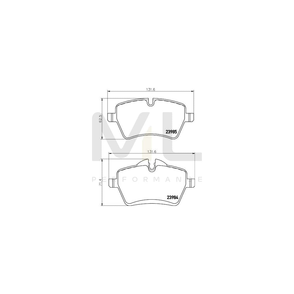 Hella 8DB 355 012-341 Brake Pad Set Prepared For Wear Indicator, With Accessories