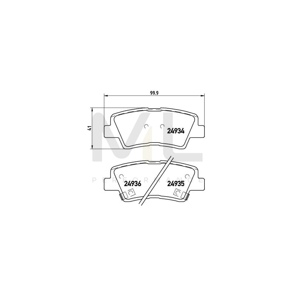 Brembo P 30 047 Brake Pad Set With Acoustic Wear Warning | ML Performance Car Parts