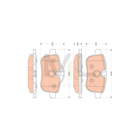 TRW Gdb1827 Brake Pad Set For Bmw Z4 Roadster (E89) Prepared For Wear Indicator, With Brake Caliper Screws, With Accessories | ML Performance Car Parts