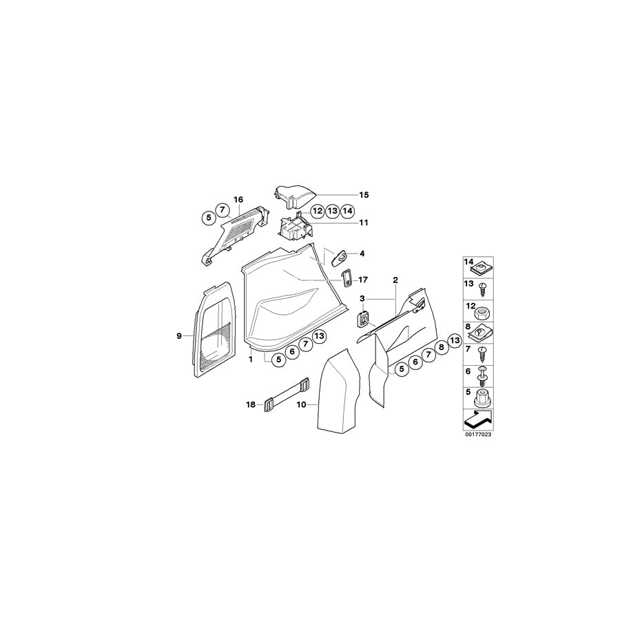 Genuine BMW 51473416326 E83 Right Trunk Trim SANDBEIGE (Inc. X3 3.0i, X3 3.0d & X3 2.0d) | ML Performance US Car Parts