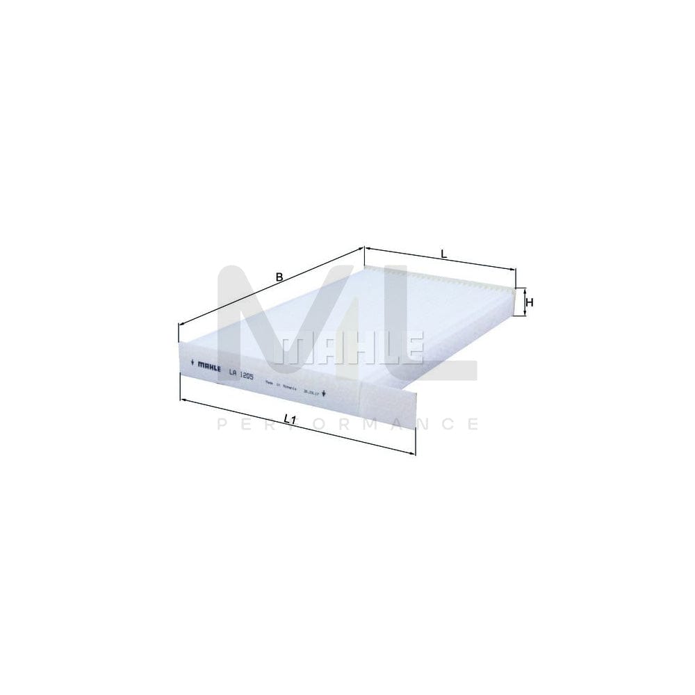 MAHLE ORIGINAL LA 1205 Pollen filter Particulate Filter | ML Performance Car Parts