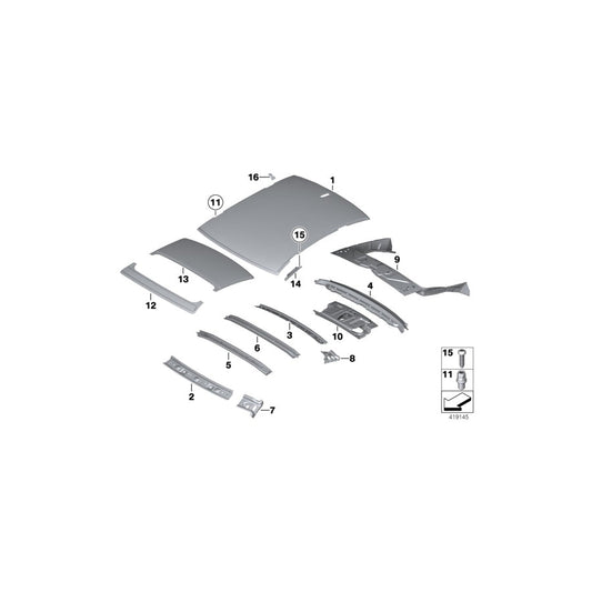 Genuine BMW 41217204433 F02 F01 F04 Connector, Windshield Cowl, Lateral,Left (Inc. 750Li, 740Li & ALPINA B7L) | ML Performance US Car Parts