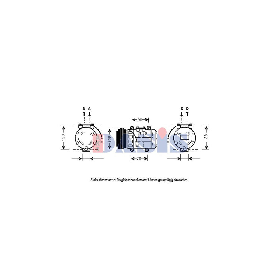 AKS Dasis 850435N Compressor, Air Conditioning for Rover 800