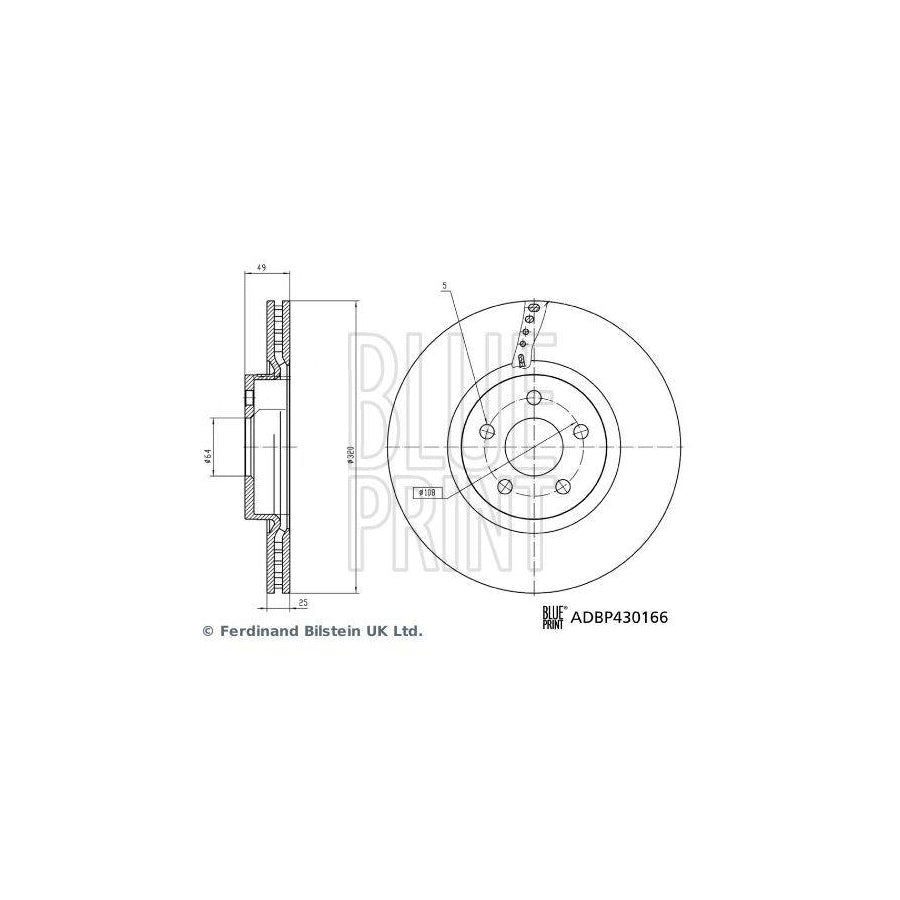 Blue Print Adbp430166 Brake Disc