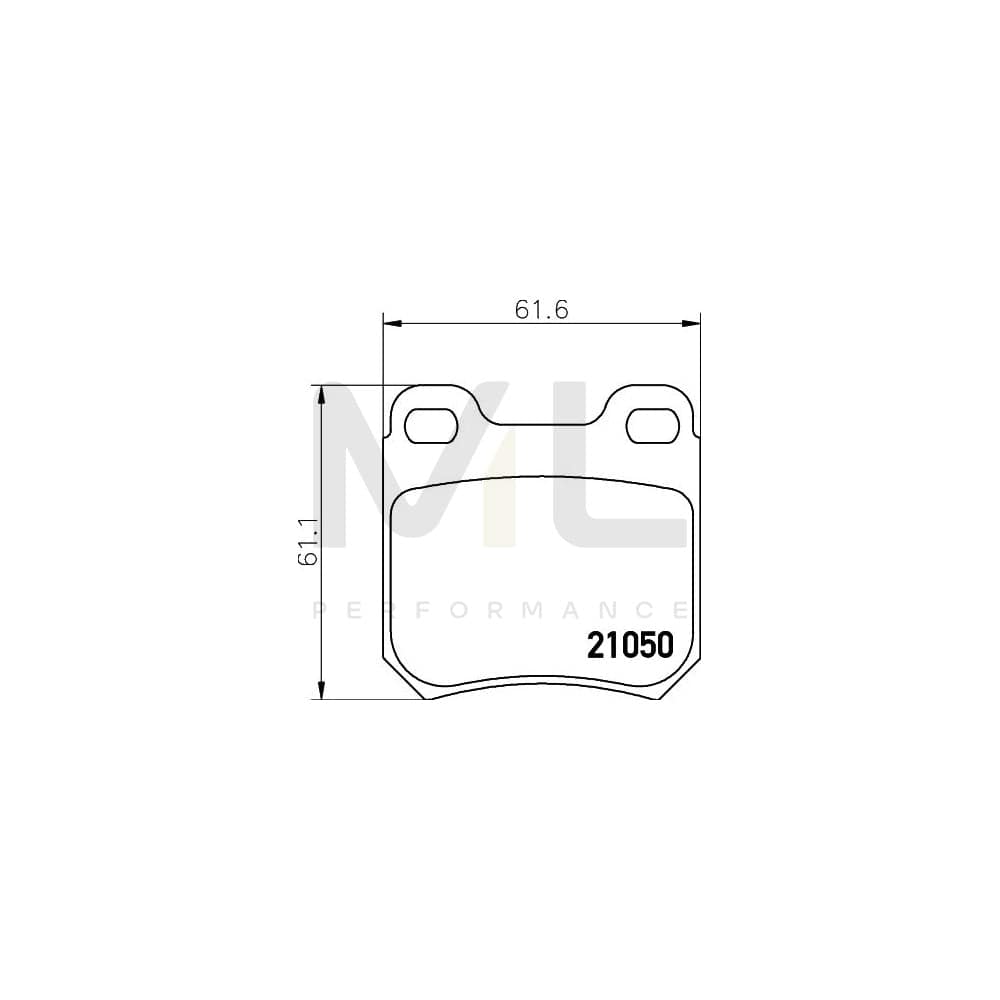 Hella 8DB 355 007-381 Brake Pad Set Not Prepared For Wear Indicator