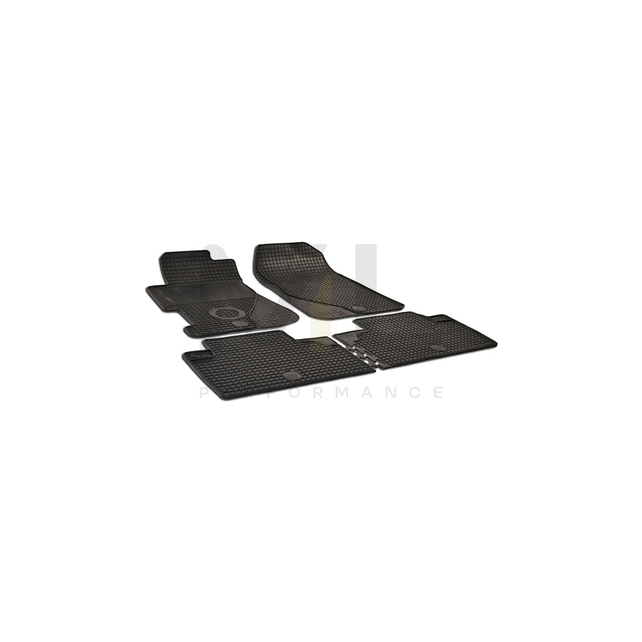 WALSER Tailored 50345 Floor mat set for HONDA CIVIC Elastomer, Front and Rear, Quantity: 4, Black