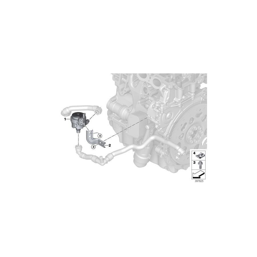 Genuine BMW 11518604610 F39 F48 Bracket For Coolant Pump, Electric (Inc. JCW ALL4, Cooper & X1 25iX) | ML Performance US Car Parts