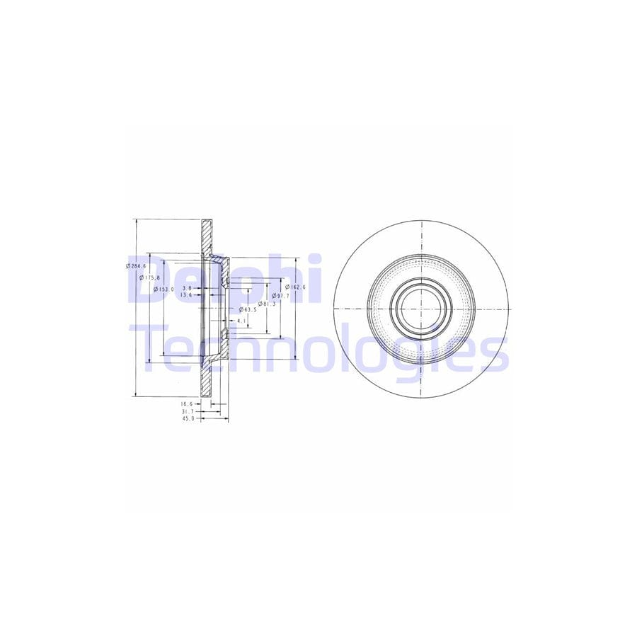 Delphi Bg3416 Brake Disc For Vw Transporter