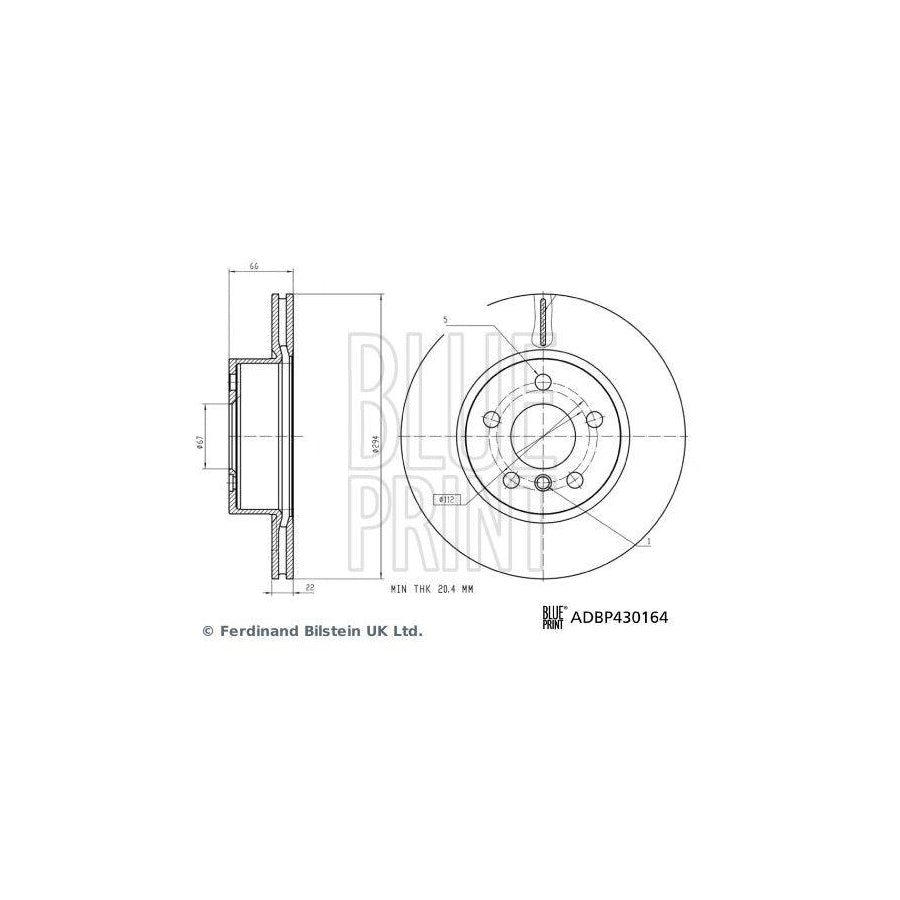 Blue Print Adbp430164 Brake Disc for BMW 3 Series
