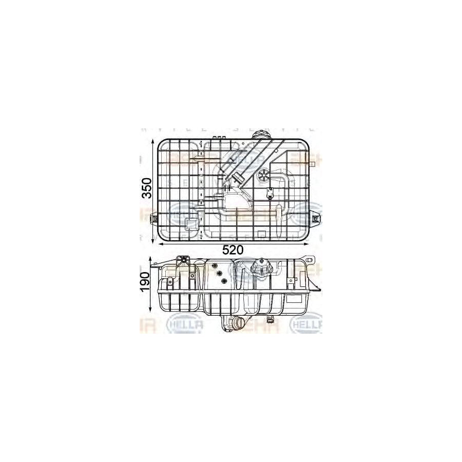 Hella 8MA 376 923-771 Coolant Expansion Tank