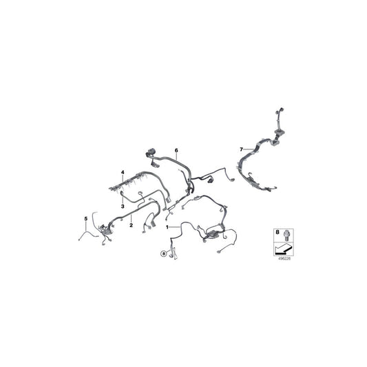 Genuine BMW 12517582971 F15 F16 Wiring Harness, Engine Trans. Module (Inc. X5 35i & X6 35i) | ML Performance US Car Parts