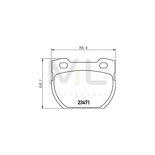 Hella 8DB 355 019-231 Brake Pad Set For Land Rover Defender Not Prepared For Wear Indicator