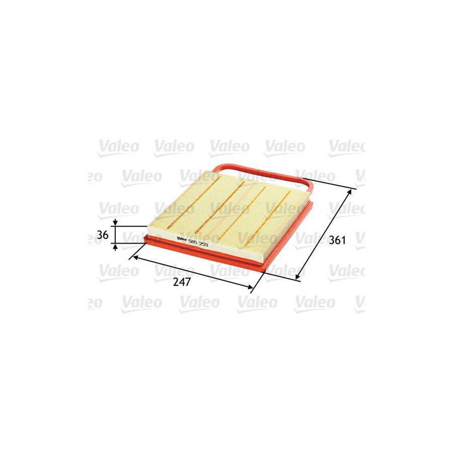 VALEO 585259 Air Filter | ML Performance UK Car Parts