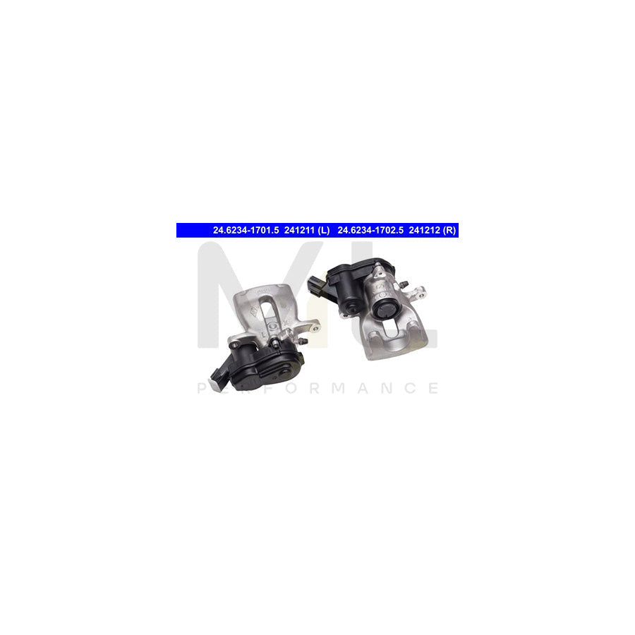 ATE 24.6234-1702.5 Brake Caliper for vehicles with electric parking brake, without holder