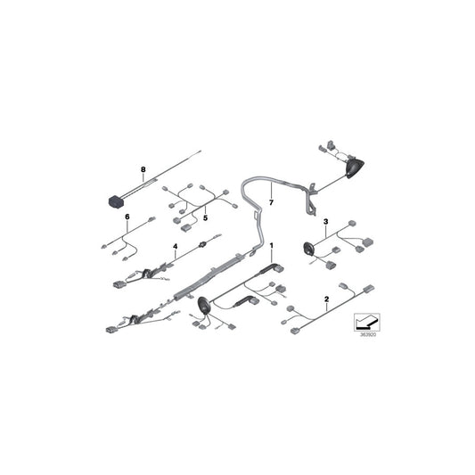 Genuine BMW 61129237185 F12 F13 Wiring Harness, Electr. Active Steering 24V (Inc. 650iX 4.4, 640d & 640i) | ML Performance US