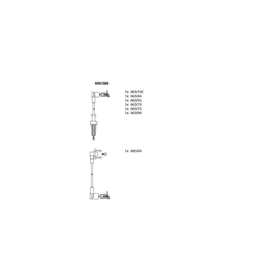 Bremi 600/289 Ignition Cable Kit for Renault 25