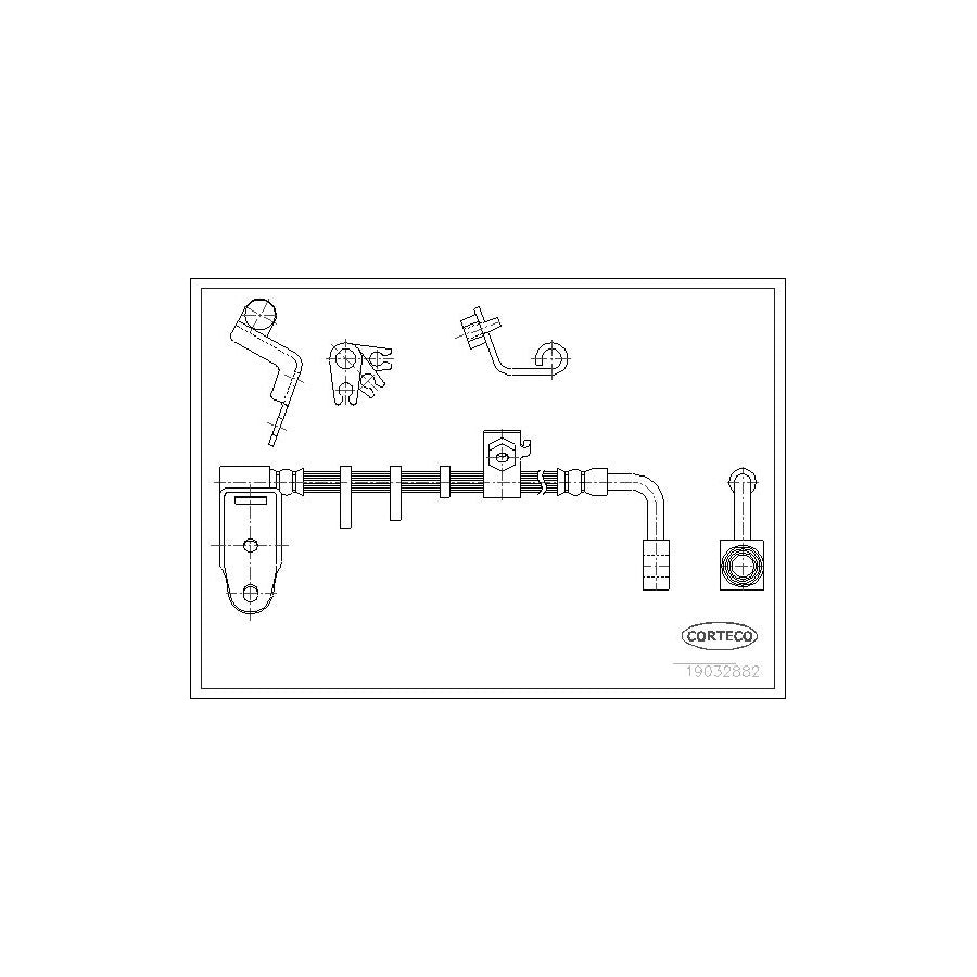 Corteco 19032882 Brake Hose for Chrysler Neon I
