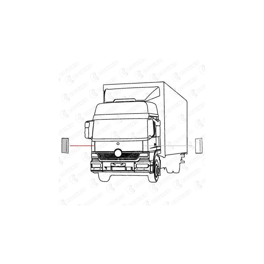 Covind 973/160 Air Deflector, Driver Cab