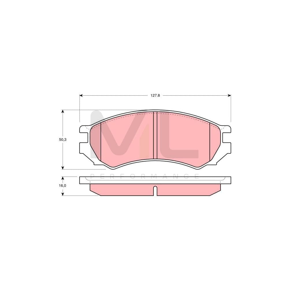 TRW Gdb1005 Brake Pad Set For Nissan Primera Not Prepared For Wear Indicator | ML Performance Car Parts