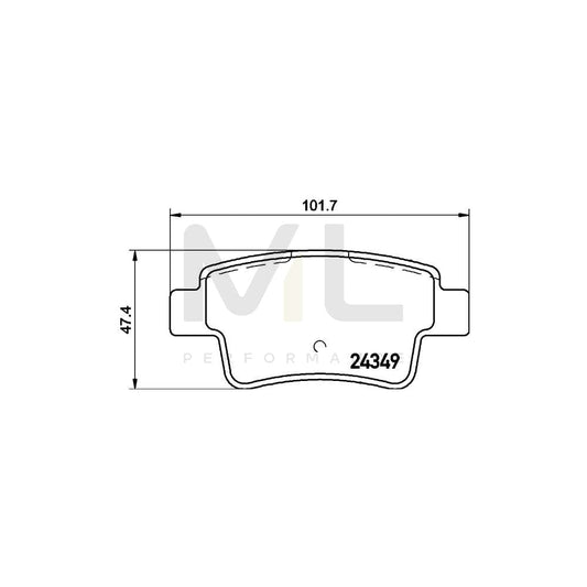 Hella 8DB 355 012-391 Brake Pad Set Not Prepared For Wear Indicator, With Brake Caliper Screws, With Accessories