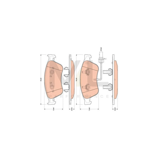TRW Gdb1811 Brake Pad Set For Audi A8 D3 (4E2, 4E8) Incl. Wear Warning Contact | ML Performance Car Parts