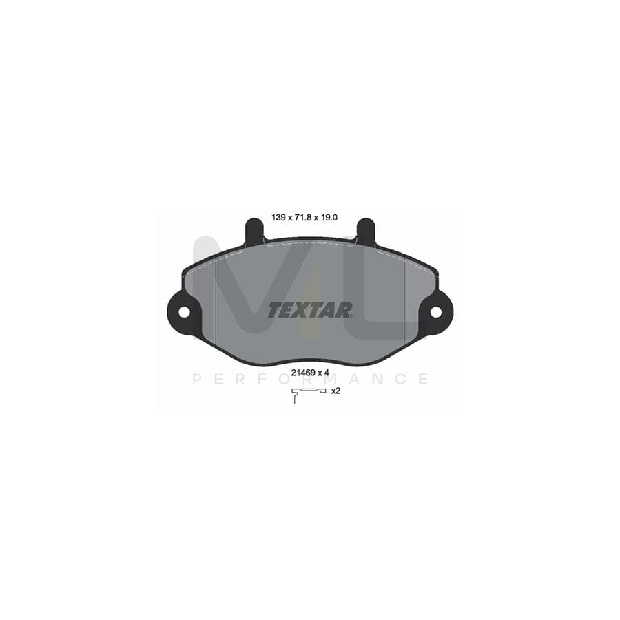 TEXTAR 2146902 Brake pad set for FORD TRANSIT with acoustic wear warning | ML Performance Car Parts