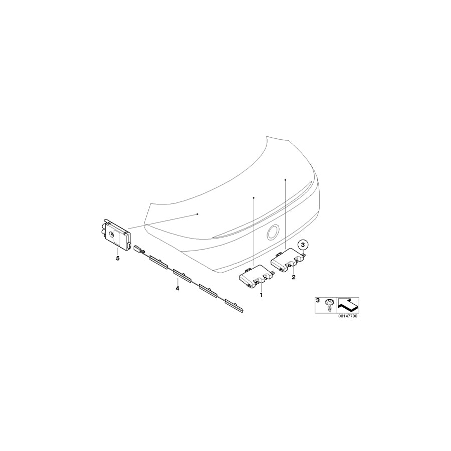 Genuine BMW 65209396828 E64 E63 F06 Multi-Band Antenna, Right (Inc. 635d, 650iX 4.0 & 650iX) | ML Performance US Car Parts