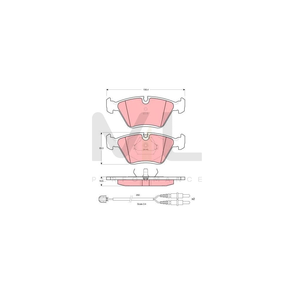 TRW Gdb1098 Brake Pad Set For Peugeot 605 Saloon Incl. Wear Warning Contact | ML Performance Car Parts