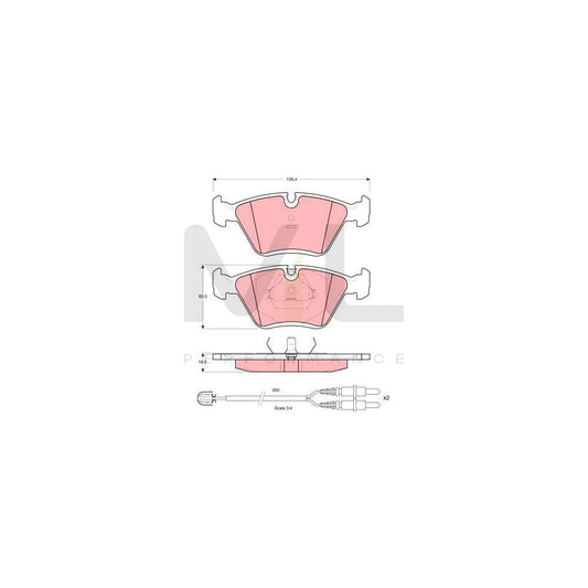 TRW Gdb1098 Brake Pad Set For Peugeot 605 Saloon Incl. Wear Warning Contact | ML Performance Car Parts