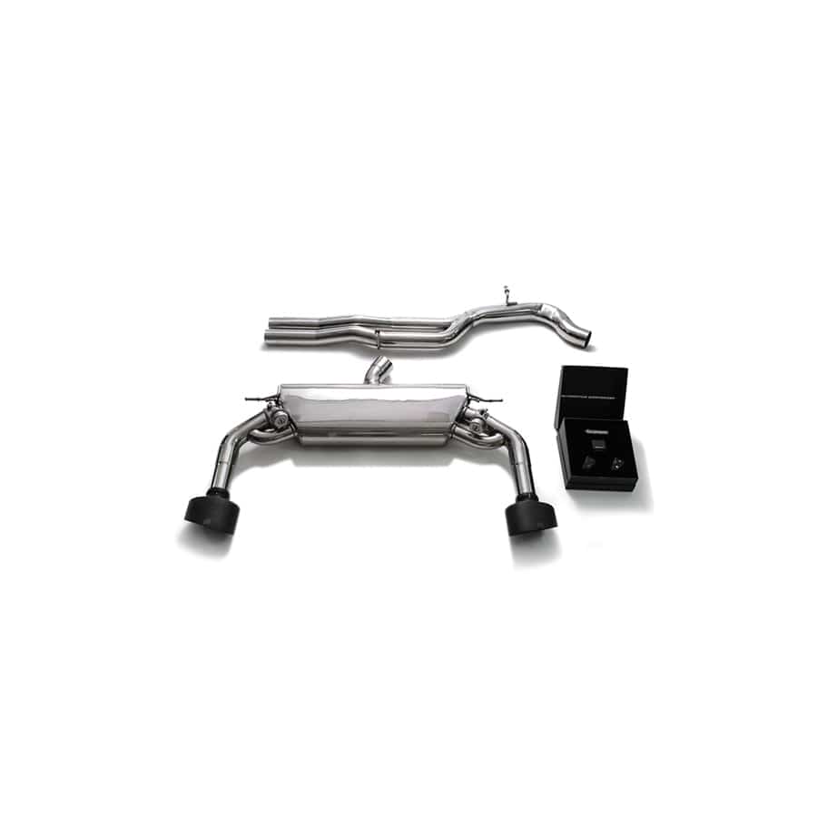 Armytrix AU8VR-DF+AU8VR-4S39M Valvetronic Exhaust System Audi RS3 8V 2.5L Turbo Sedan 2017-2020 with Dual Matte Black Oval