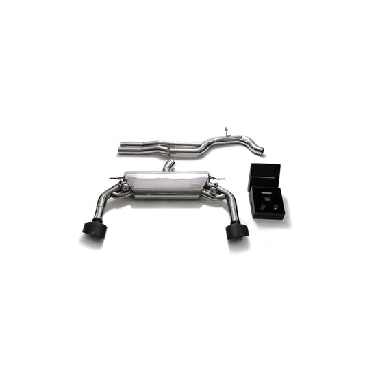 Armytrix AU8VR-DF+AU8VR-4S39M Valvetronic Exhaust System Audi RS3 8V 2.5L Turbo Sedan 2017-2020 with Dual Matte Black Oval