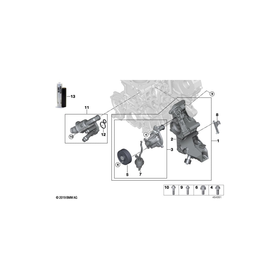 Genuine BMW 11518592241 F20 F21 Water Pump (Inc. 116d) | ML Performance US Car Parts