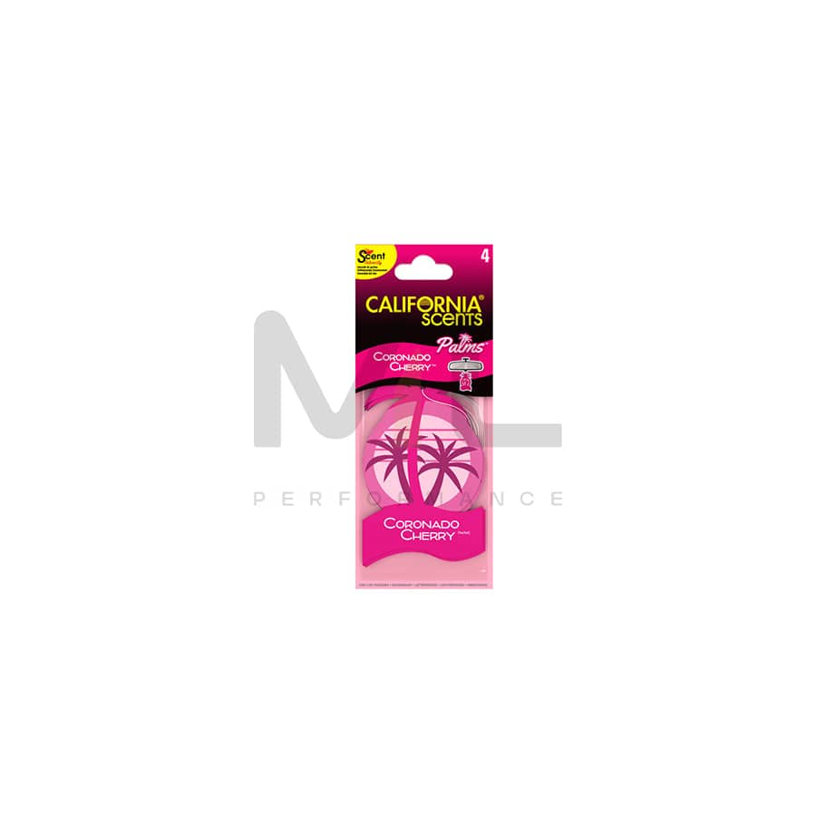 California Scents 4pcs. 2D-Palm Car Air Freshener - Coronado Cherry