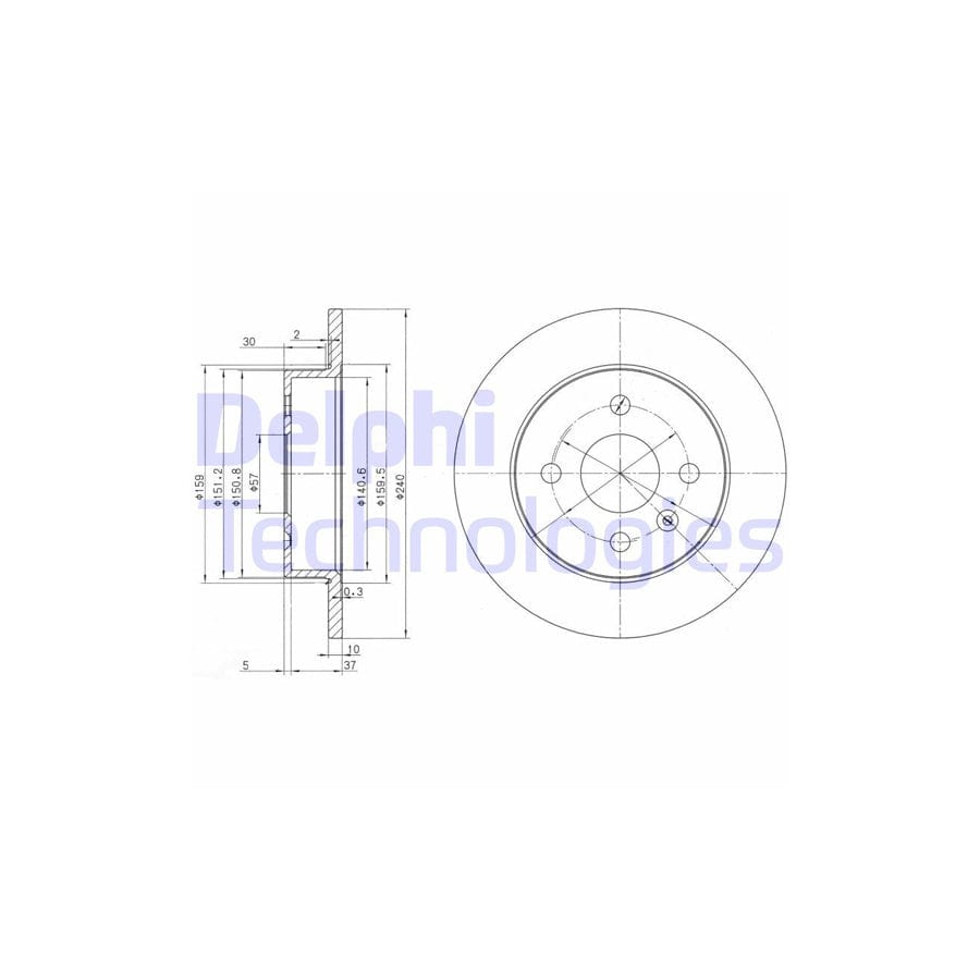 Delphi Bg3403 Brake Disc
