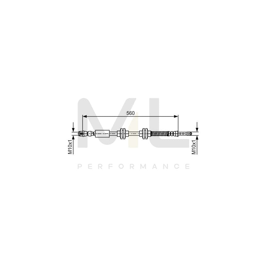 BOSCH 1 987 481 664 Brake Hose 560mm, M10x1 | ML Performance Car Parts