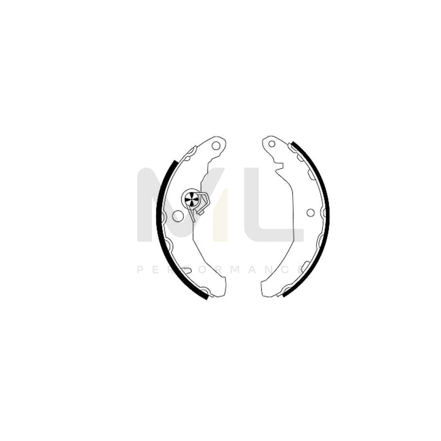 TEXTAR 91033300 Brake Shoe Set for FORD FIESTA without handbrake lever, with accessories | ML Performance Car Parts