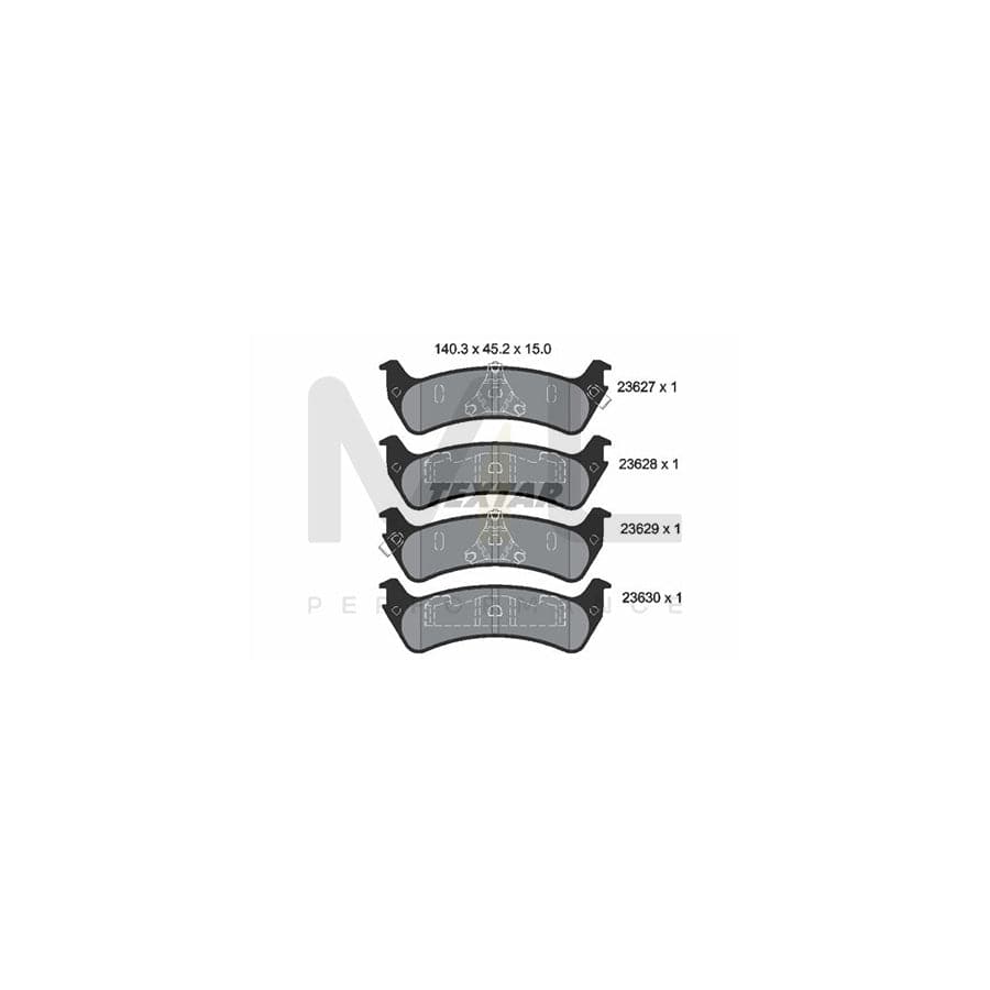 TEXTAR 2362701 Brake pad set with acoustic wear warning | ML Performance Car Parts