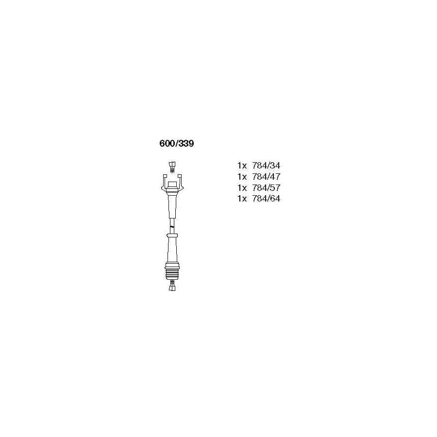 Bremi 600/339 Ignition Cable Kit for Renault 21 Saloon