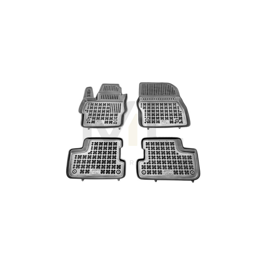 REZAW PLAST 200806 Floor mat set for MAZDA 3 Elastomer, Front and Rear, Black